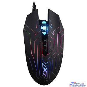Мышь A4Tech X77 черный оптическая (2400dpi) USB (8but)