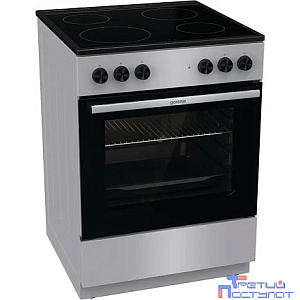 Плита Электрическая Gorenje GEC6A11SG серый стеклокерамика (без крышки)