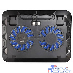 BURO Подставка для ноутбука 15.6"358x270x21mm 1xUSB 2x 140mmFAN 597г металлическая сетка/пластик черный (BU-LCP156-B214)