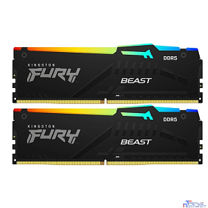 Kingston 64GB 6000MT/s DDR5 CL36 DIMM (Kit of 2) FURY Beast RGB KF560C36BBE2AK2-64