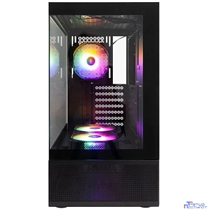1STPLAYER MIKU Mi7-A Black / ATX / 3x120mm LED fans / Mi7-A-BK-2F1R-1F1