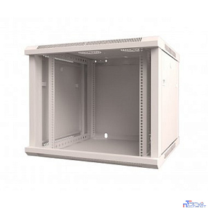 Rexant (04-0966-111) Настенный шкаф 19" 9U 600х600х501 (ШхГхВ), дверь стекло, металлическая задняя стенка, боковые съемные стенки, RAL 7035