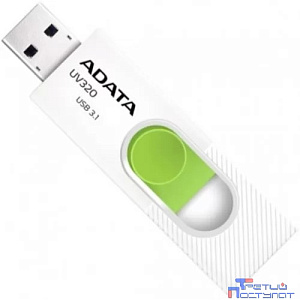 A-DATA Flash Drive 512GB UV320, USB 3.2, белый/зеленый