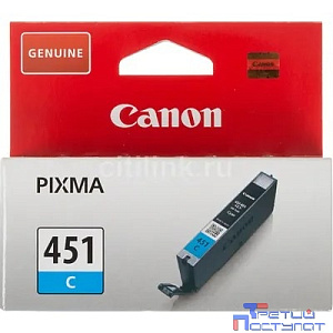 Canon CLI-451C 6524B001 Картридж  для PIXMA iP7240/MG6340/MG5440, Голубой, 332стр.