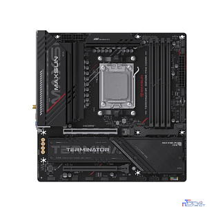 MAXSUN MS-Terminator B850M PRO DARK WIFI (Socket AM5, mATX, 4*DDR5(192Gb), DP/HDMI, 2*SATA3, 3*M.2, 1*PCIEx16/1*PCIEx4, 1* Type-C, 4*USB 2.0, 4*USB 3.2, LAN 1*2.5G, SPDIF, WiFi 6E,  RTL)