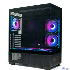 XASTRA Корпус Q500 6ARGB-C10-UC Black ATX/Aquarium/Screewless/ 6x120mm ARGB PWM FM fans/Argb+PWM HUB 10port/ Type-C/ Q500-6FM12A-C10-UC
