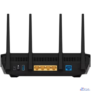 ASUS RT-AX5400 Роутер беспроводной  4 LAN, 1000 Мбит/с, 4 (802.11n), 5 (802.11ac), 6 (802.11ax), 1 x USB 3.2, 3G, 4G/LTE, IPv6 черный