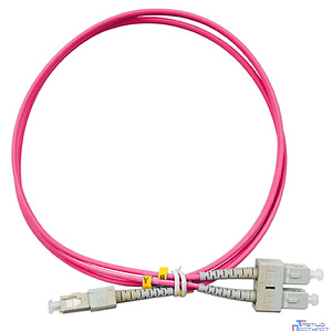 CABEUS FOP-50-OM4-SC-SC-1M ШНУР ОПТИЧЕСКИЙ DUPLEX SC-SC 50/125 MM OM4 1М LSZH