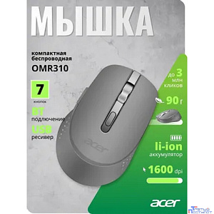 Acer OMR310 [ZL.MCECC.032] темно-серый оптич. 1600dpi беспров. BT/Radio USB 7but