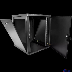 ЦМО Шкаф телекоммуникационный настенный разборный 15U (600 x 520) съемные стенки, дверь металл, цвет черный (ШРН-М-15.500.1-9005)