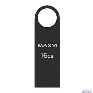 Maxvi USB Drive 16GB MK dark grey, монолит, металл, USB 2.0 FD16GBUSB20C10MK