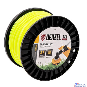 Denzel Леска для триммера квадрат, 2,7м х 138м, на DIN катушке FLEX CORD [96293]