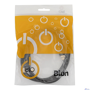 Bion Кабель интерфейсный USB 2.0 AM/BM, позолоченные контакты, ферритовые кольца, 3 м, черный [BXP-CCF-USB2-AMBM-030]