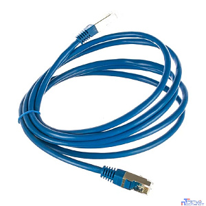 Cablexpert PP22-2M/B Патч-корд PP22-2M/B 1000G FTP 4 пары cat5E CCA molded 2м синий RJ-45 (m)-RJ-45 (m)