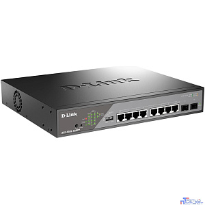 D-Link DSS-200G-10MPP/A1A Настраиваемый L2 коммутатор с 8 портами 10/100/1000Base-T и 2 портами 1000Base-X SFP (8 портов PoE 802.3af/at/bt, PoE-бюджет 242 Вт, дальность до 250 м)