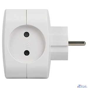 ЭРА Б0049532 Разветвитель электрический SP-4-USB-W на 4 розетки 220V + 2xUSB 2400mA, без заземл 10А (белый)