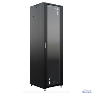 БАСТИОН SKAT TB-42R660GF-B Шкаф напольный универсальный серверный 42U 600х600мм, дверь стеклянная (4406) {1.5 года гарантия}