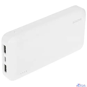Внешний аккумулятор Power Bank Xiaomi (Mi) SOLOVE 20000mAh белый 18W Quick Charge 3.0. Dual USB с 2xUSB выходом