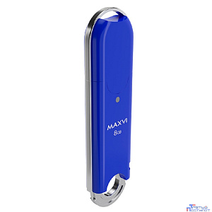 Maxvi USB Drive 8GB P2 blue, монолит с колпачком, ABS пластик, USB 2.0