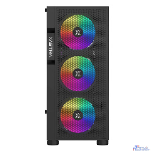 XASTRA Корпус A302 4FRGB  Black ATX/Mesh/ tempered glass / 4x120mm FC120-FRGB fans/ A302-BK-FC120FRGB-4F-GL