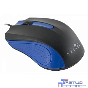 Oklick 225M черный/синий Мышь оптическая (1200dpi) USB (3but) [288233]