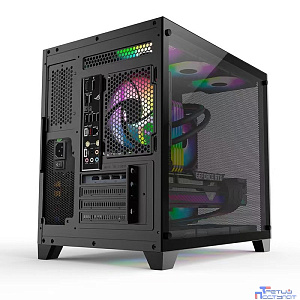 Корпус Formula Crystal Z5 TG черный без БП mATX 1x120mm 2xUSB2.0 1xUSB3.0 audio bott PSU