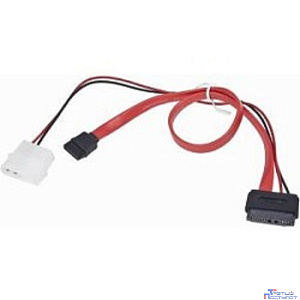 Gembird/Cablexpert Кабель Combo miniSATA , molex+SATA/miniSATA, 6pin+7pin, (длина инт-50см, пит-30см) (CC-SATA-C3)
