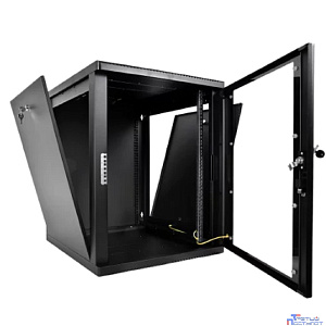 ЦМО Шкаф телекоммуникационный настенный разборный 15U (600 x 520) съемные стенки, дверь стекло, цвет черный (ШРН-М-15.500-9005)