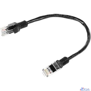 Cablexpert PP12-0.25M/BK Патч-корд UTP кат.5e PP12-0.25M/BK, 0.25м, литой, многожильный (чёрный)