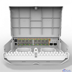 MikroTik CRS318-16P-2S+OUT Коммутатор L2 Всепогодный, 16x 1Gbit PoE, 2x SFP+, на мачту, без БП