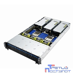 Серверная платформа/ ASUS RS720A-E12-RS24U, 2U, 2xSP5 (LGA 6096) EPYC 9004 (400W), 24 DIMM DDR5, 24=16NVMe + 8NVMe/SATA/SAS*,Up to 9 PCIe Gen5 slots + 1 x internal RAID slot (+-1 x OCP3.0), 24 x 2.5"