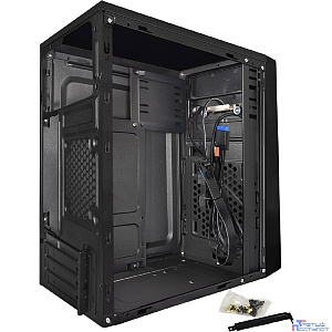 Exegate EX283061RUS Корпус Minitower ExeGate BAA-107U Black, mATX, <AAA350, 80mm>, 1*USB+2*USB3.0, Audio