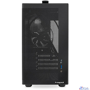 Case HSPD M210, Mesh Mid Tower, Black, 0.7 SPCC, 1x90mm mATX, mITX 140/280/150mm 1x2.5", 1x3.5", 4xPCI 1xUSB-A 3.0 302x168x350mm