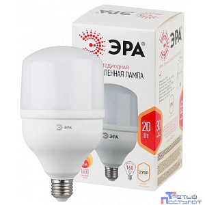 ЭРА Б0027000 Лампа светодиодная STD LED POWER T80-20W-2700-E27 E27 / Е27 20 Вт колокол теплый белый свет