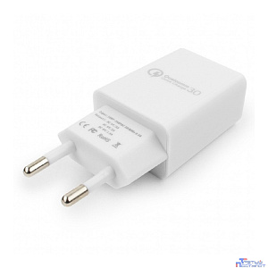 Cablexpert Адаптер питания, Qualcomm QC 3.0 , 100/220V - 1 USB порт 5/9/12V, белый (MP3A-PC-16)