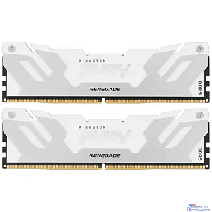 Память оперативная/ Kingston 32GB 6400MT/s DDR5 CL32 DIMM (Kit of 2) FURY Renegade White XMP