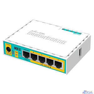 MikroTik RB750UPr2 hEX PoE lite Маршрутизатор 5-портовый 100-Мбитный  с поддержкой PoE на 4-х портах 5x Ethernet, раздача PoE, 650 МГц ЦП, 64 МБ
