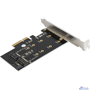 Exegate EX283713RUS Переходник EXE-509 M.2 B key + M.2 M Key -> PCI-Ex4/SATA