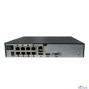 Видеорегистратор Tantos TSr-NV08155P сетевой 8 канальный для IP камер со встроенным 8 портовым PoE коммутатором