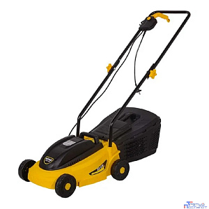 Huter ELM-1100 Газонокосилка электрическая [70/4/2] { 220В, 1,1 кВт, высота среза 28 / 45 / 55 мм, ширина среза 380 мм, объем травосборника 28 л }