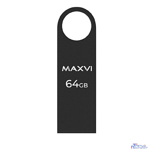 Maxvi USB Drive 64GB MK dark grey, монолит, металл, USB 2.0 FD64GBUSB20C10MK