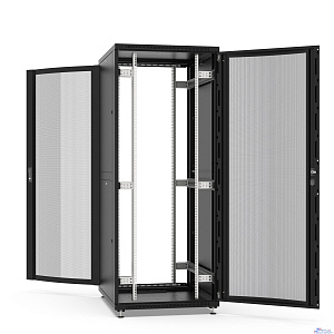 Шкаф напольный 19", 42U Filum FL-NT-42810PP2M-BK NETWORK (ШхГхВ) 800x1000x1987 мм, двери: перфорированная/перфорированная, цвет черный RAL9005