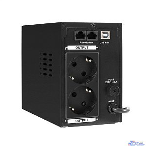 Exegate EX294614RUS ИБП ExeGate SpecialPro Smart LLB-500.LCD.AVR.2SH.USB <500VA/300W, LCD, AVR, 2*Schuko, USB, Black>