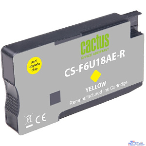Картридж струйный Cactus CS-F6U18AE-R 953XL желтый (24мл) для HP OJ Pro 7740/8210/8218/8710/8715