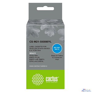 Картридж ленточный Cactus CS-M21-500595YL черный для Brady BMP21-PLUS, BMP21-LAB