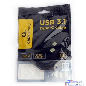 Cablexpert CCP-USB3.1-CMCM2-1.8M Кабель USB3.1 Type-C/Type-C, Gen.2, 10Gbit/s, 5A, 100W, 1.8м, пакет