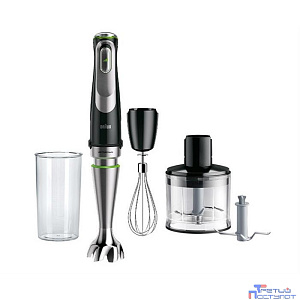 Блендер погружной Braun MQ9135XI черный/серебристый