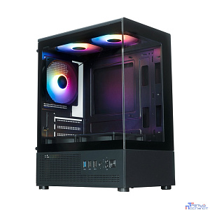 Корпус XASTRA Q300M 5ARGB-C6 Black mATX/Aquarium/Screewless/ 5x120mm ARGB PWM FC fans/Argb+PWM HUB 6port/ Q300M-5FC12A-C6