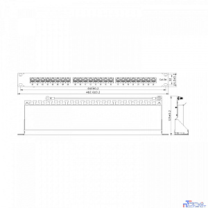 NTSS Патч-панель NTSS PREMIUM 1U 24 порта RJ45 FTP cat.5е, Krone IDC (инструмент в комплекте), с органайзером NTSS-PP2-PM-1U-24-FTP-RJ45-5e-K