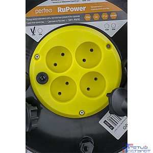 Perfeo удлинитель на катушке без заземления "RU POWER",PF_B4675 (40м 4гн с т/з 10А ПВС 2х1 IP44 (РБК16))